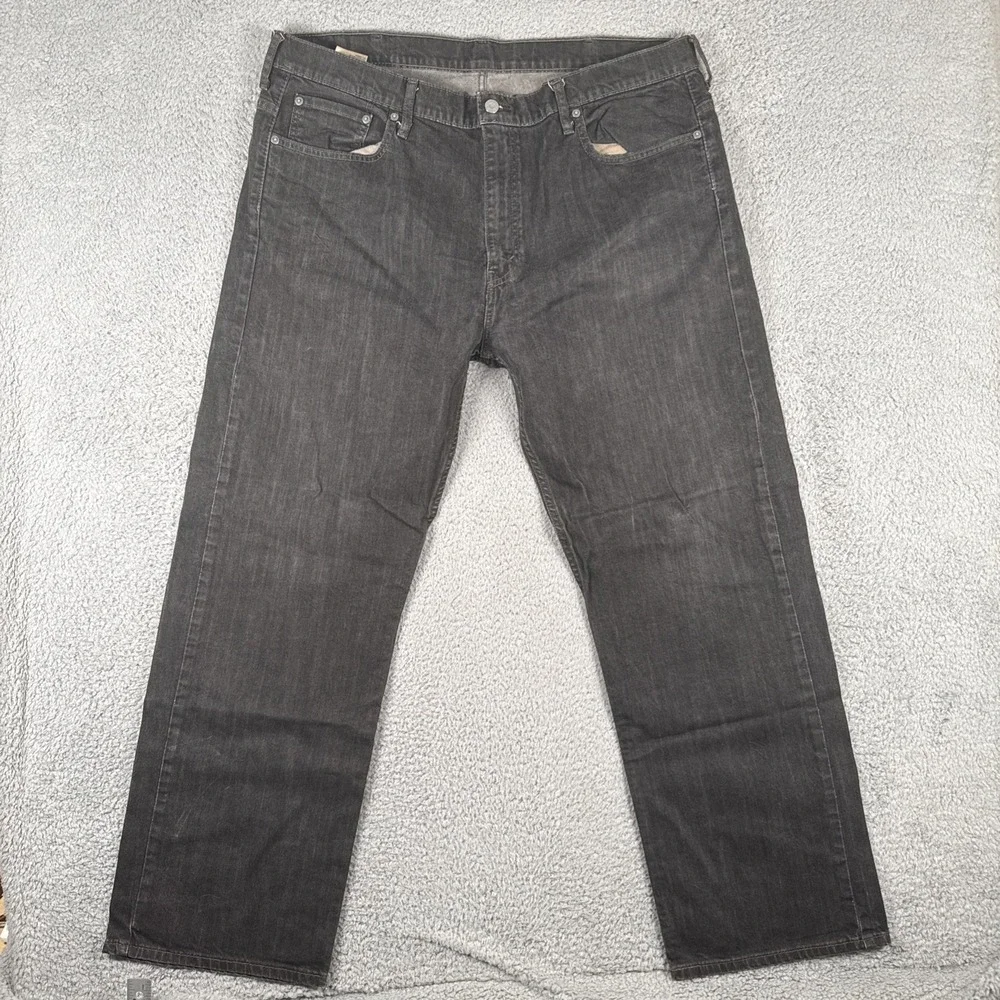 Levis 569 Jeans Men 40x32 (42x32) Black Loose Fit Straight Leg Stretch Skater